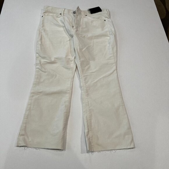 NWT Banana Republic cream corduroy crop pants 30P - Picture 1 of 7